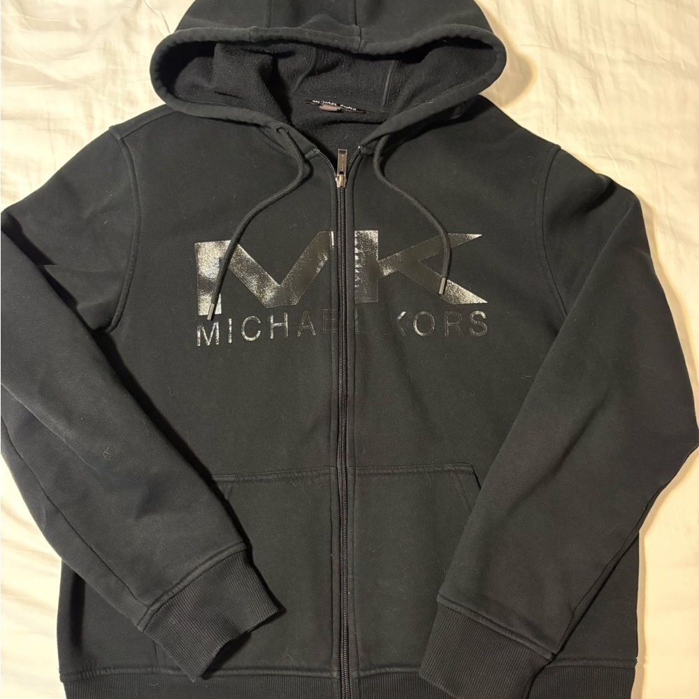 Michael Kors Black Zip-Up Hoodie